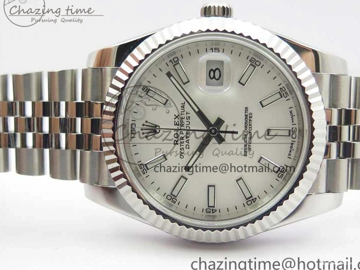 0202 Effortless DateJust 126334 SS Noob 1:1 904L Best Edition White Dial Stick Markers on Jubilee Bracelet A 3160